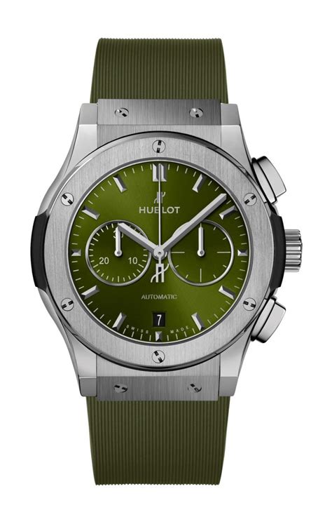 hublot chronograph titanium green|hublot chronograph price.